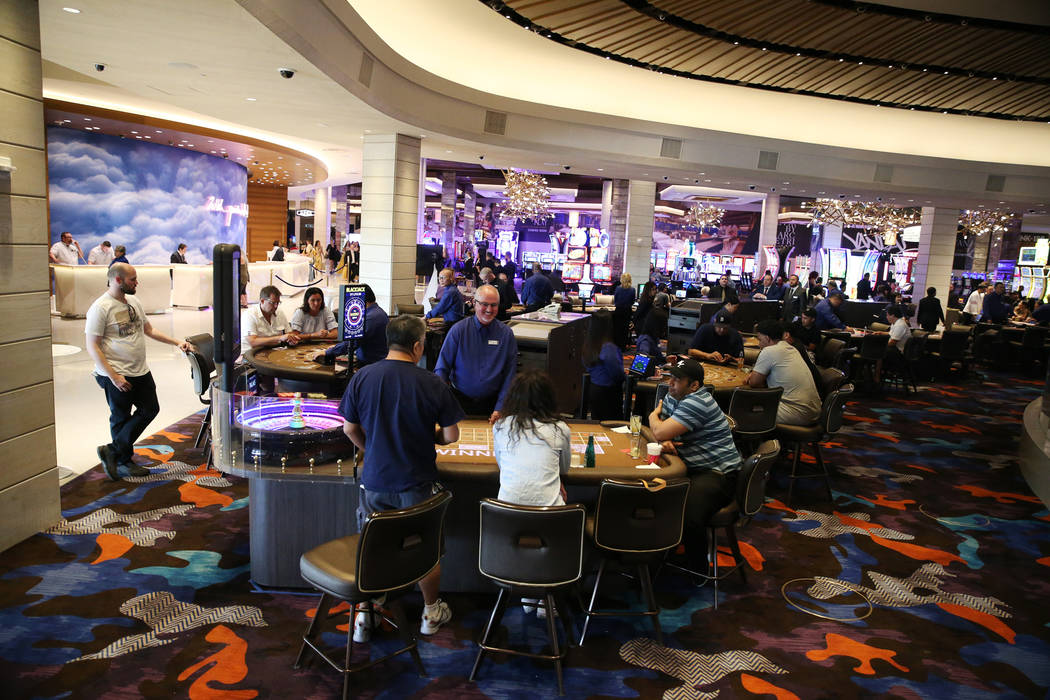 The renovated casino floor inside the Palms hotel-casino in Las Vegas,  Thursday, May 17, 2018. …