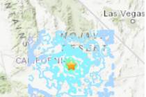 Earthquake map from USGS (screengrab)