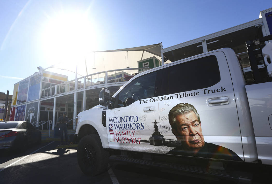 A view of "The Old Man Truck," which was gifted to Navy veteran and Purple Heart reci ...