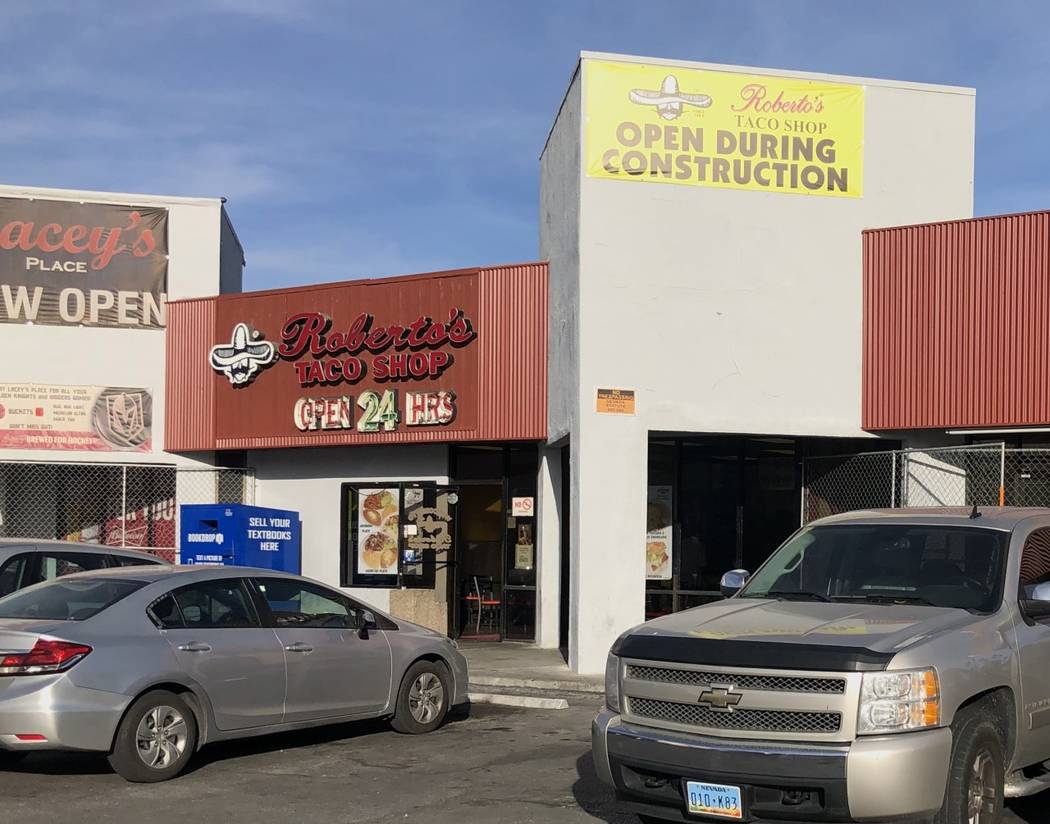 The first Roberto's Taco Shop in Las Vegas opened in 1990 and will close on Jan. 31, 2020. (Rob ...