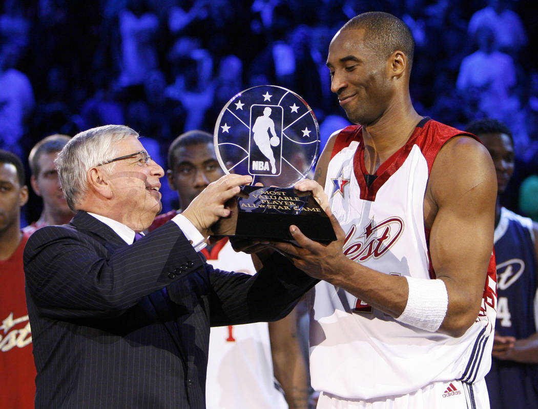 National Basketball Association Commissioner David Stern presents the most valuable player awar ...