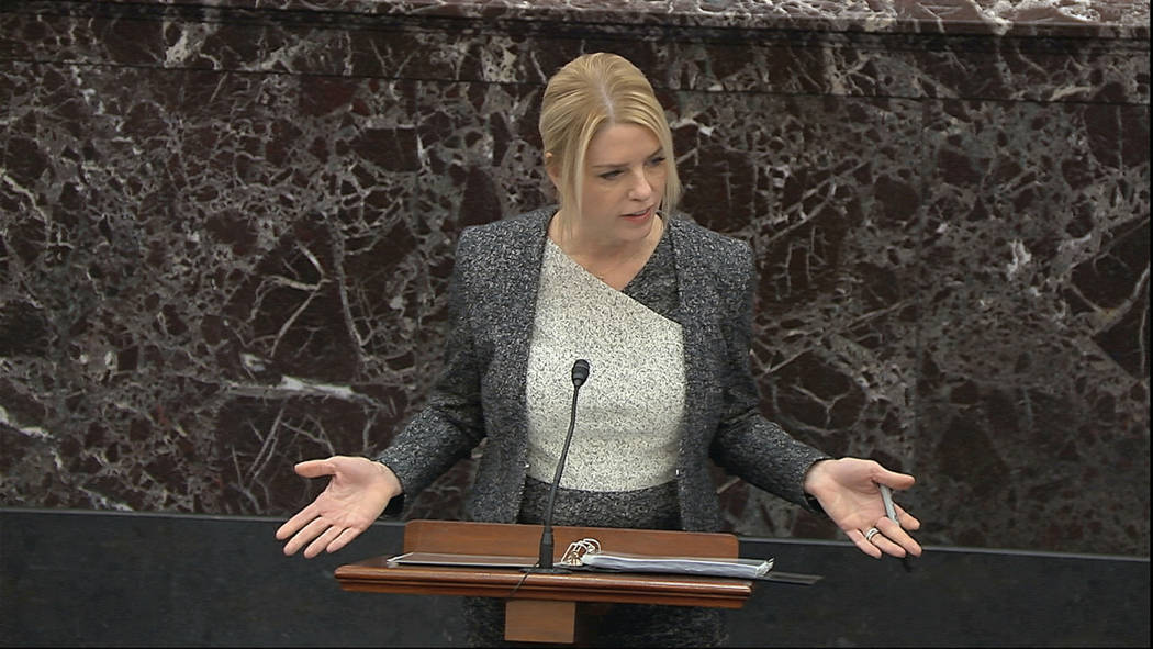 White House adviser and former Florida Attorney General Pam Bondi speaks during the impeachment ...