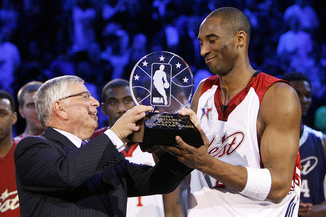 National Basketball Association Commissioner David Stern presents the most valuable player awar ...