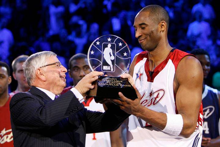 National Basketball Association Commissioner David Stern presents the most valuable player awar ...