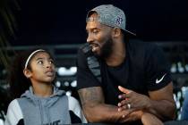 In this July 26, 2018 file photo former Los Angeles Laker Kobe Bryant and his daughter Gianna w ...