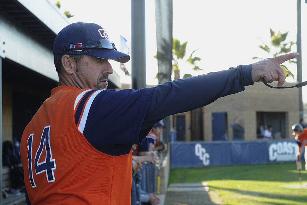 Orange Coast College head baseball coach John Altobelli. (Orange Coast College via AP)