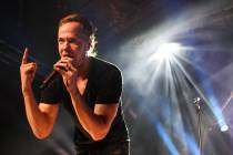 Imagine Dragons frontman Dan Reynolds performs with the band at The Joint at the Hard Rock Hote ...