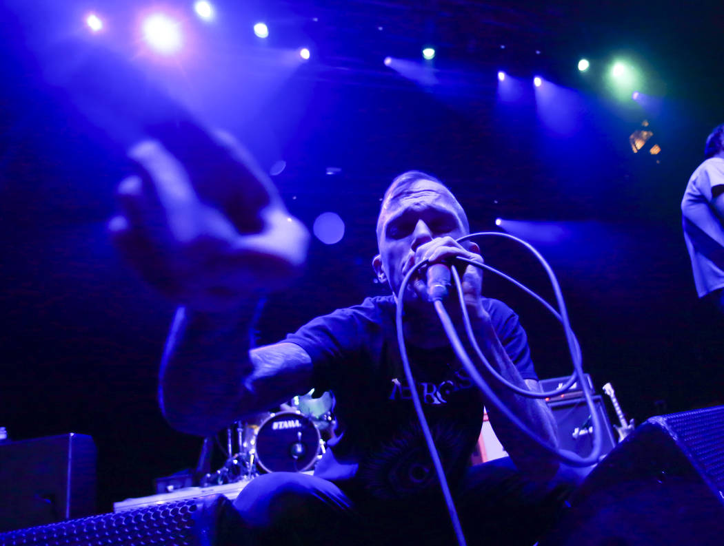 Jacob Bannon of Converge performs during the Psycho Las Vegas music festival at the Hard Rock h ...