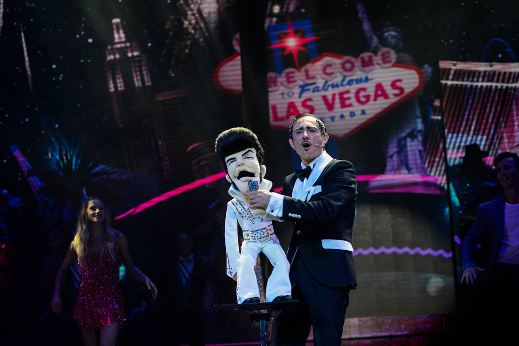 Ventriloquist scene from “Extravaganza — The Las Vegas Spectacular