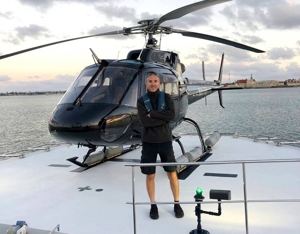 This undated photo provided by Group 3 Aviation shows helicopter pilot Ara Zobayan, who was at ...