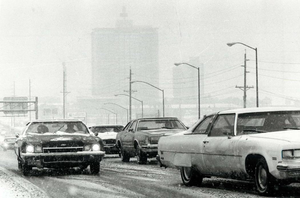 The only problem with a desert snowfall in Las Vegas is having to drive in a desert snowfall, J ...