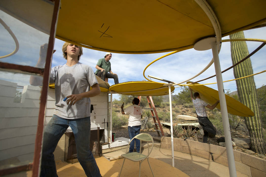File - In this Feb. 22, 2014, file photo, students in the Frank Lloyd Wright School of Architec ...
