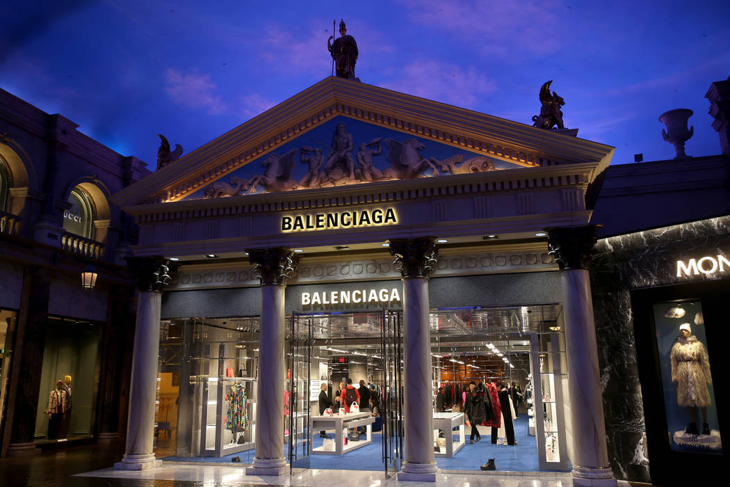 Balenciaga store inside the Forum Shops at Caesars in Las Vegas Monday,  Jan. 27, 2020. (K.M. Ca …