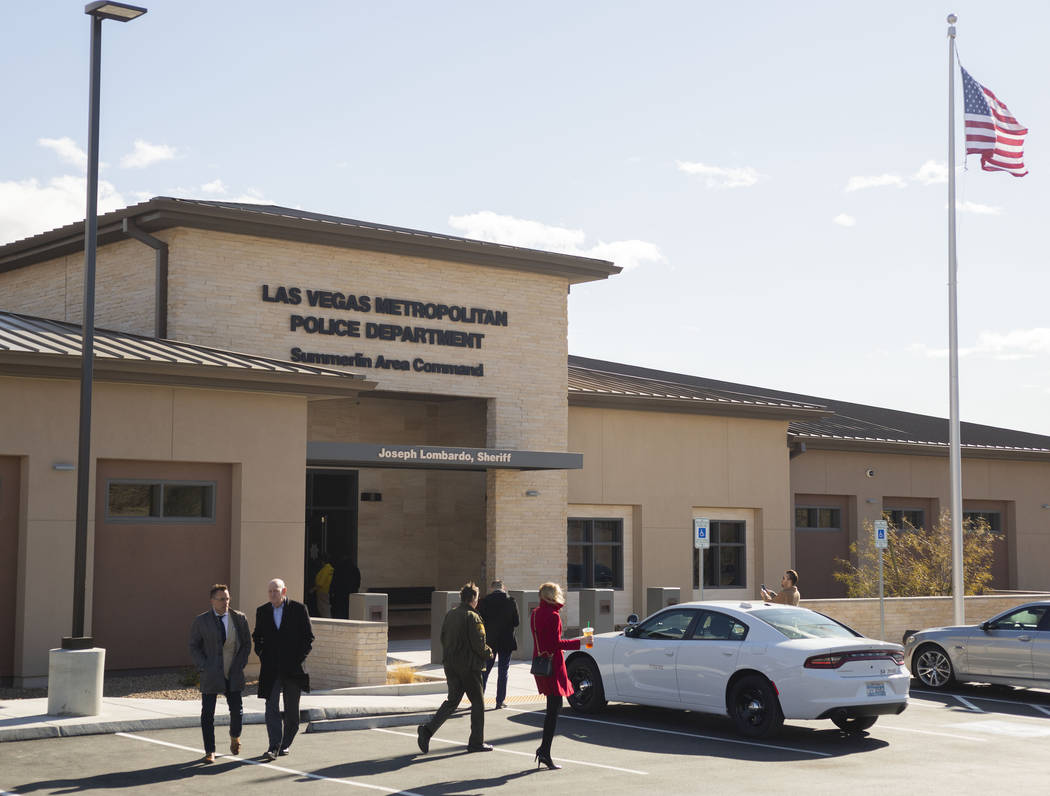 The new Summerlin Area Command is seen during the official grand opening on Wednesday, Jan. 29, ...