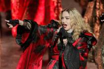 U.S. singer Madonna performs during the Rebel Heart World Tour in Macau, China, Saturday, Feb. ...