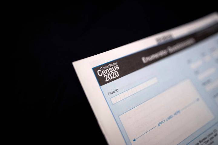 A Census 2020 form is seen Tuesday, Jan. 21, 2020, in Toksook Bay, Alaska. (AP Photo/Gregory Bull)