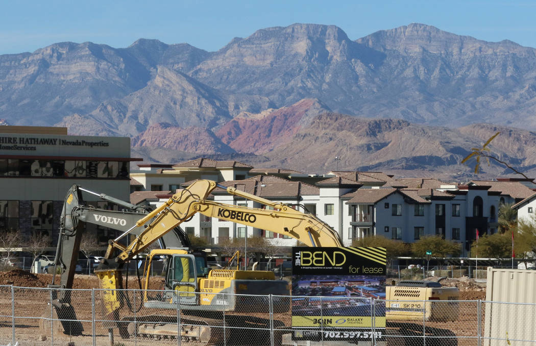 Heavy construction equipments used on construction sites are seen at The Bend, a retail project ...