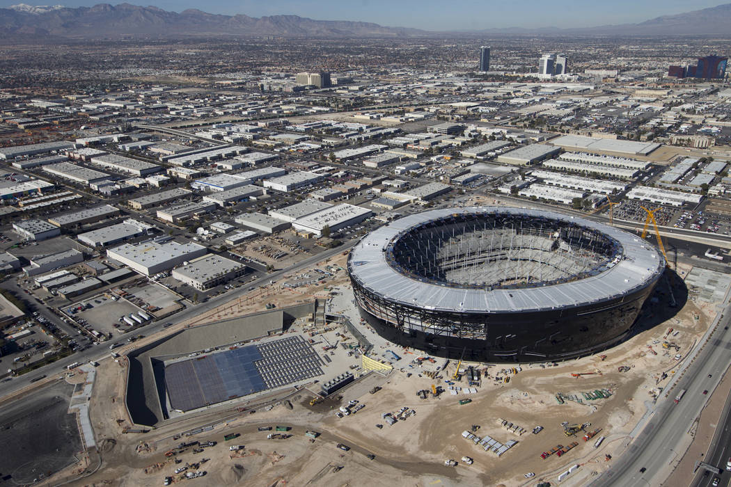 Paving Trucks Rolling At Raiders' Allegiant Stadium Friday - LVSportsBiz