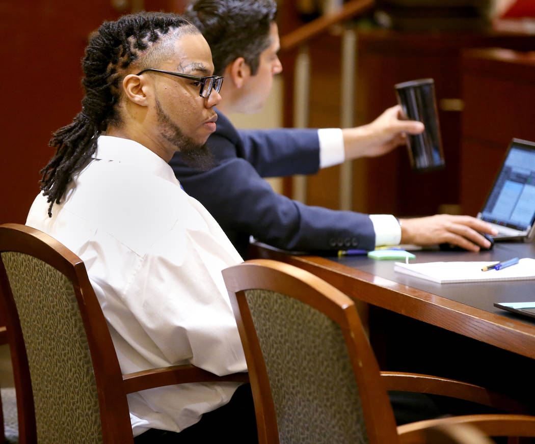 Ray Charles Brown, left, with one of his attorneys, Richard Tanasi, during his trial at the Reg ...