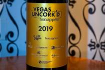 A fine bottle on display during a Vegas Uncork'd meal at the Gordon Ramsay Pub & Grill in C ...