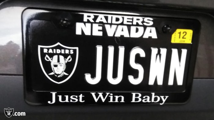 Las Vegas Raiders License Plate - SWIT Sports