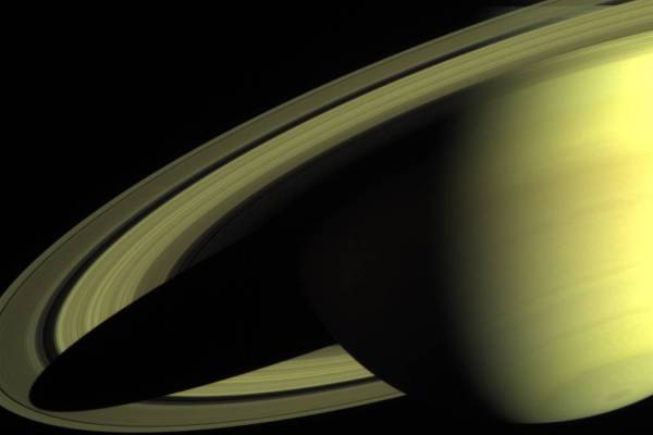 The Cassini-Huygens spacecraft returned this image of Saturn on Sunday, May 16, 2004, taken wit ...