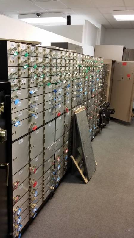Safe deposit boxes at 24/7 Private Vaults after the company filed for bankruptcy in early 2014. ...