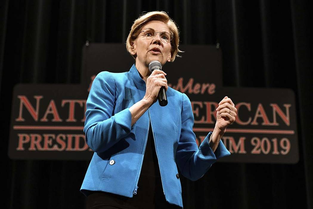 Elizabeth Warren, 2020 Democratic presidential hopeful, speaks during the first day of the Fran ...