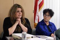 Debra Shaffer-Kugel, right, executive director of the Nevada State Board of Dental Examiners, l ...