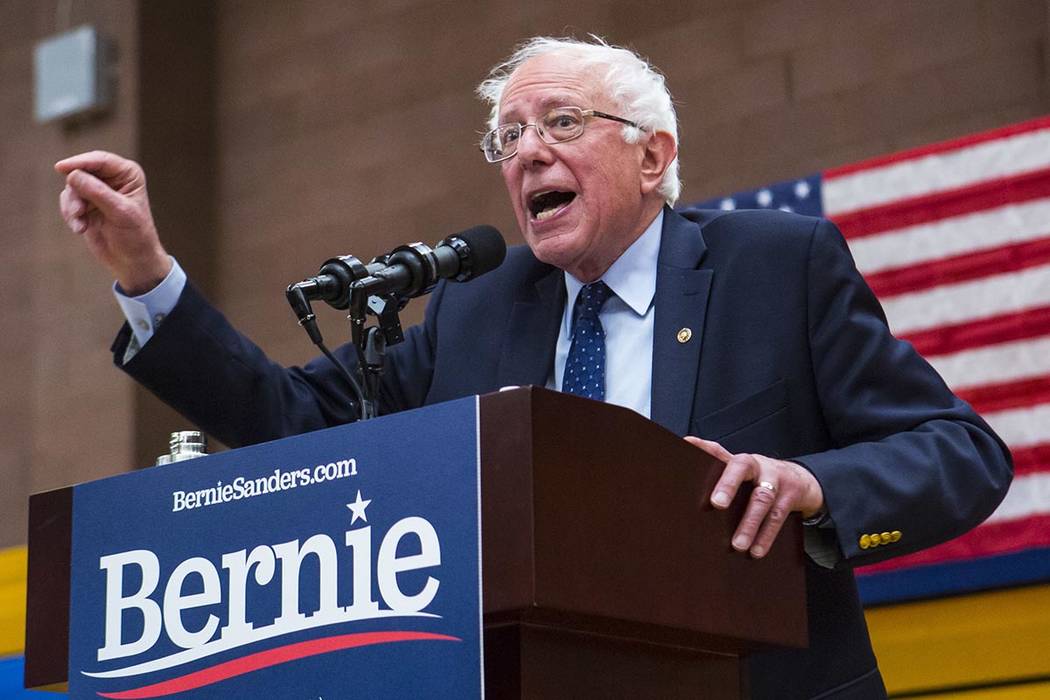Democratic presidential candidate Sen. Bernie Sanders, I-Vt. (Chase Stevens/Las Vegas Review-Jo ...