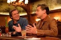 Brad Pitt and Leonardo DiCaprio star in "Once Upon a Time in Holywood." ONCE UPON TIME IN HOLLY ...
