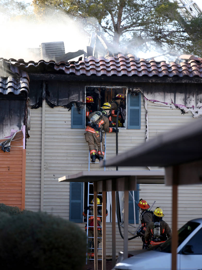 West Las Vegas Apartment Fire Displaces 19 West Las Vegas Apartment Fire Displaces 19