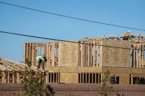 KB Home crews work on Desert Mesa neighborhood in North Las Vegas on Feb. 25. (Las Vegas Review ...