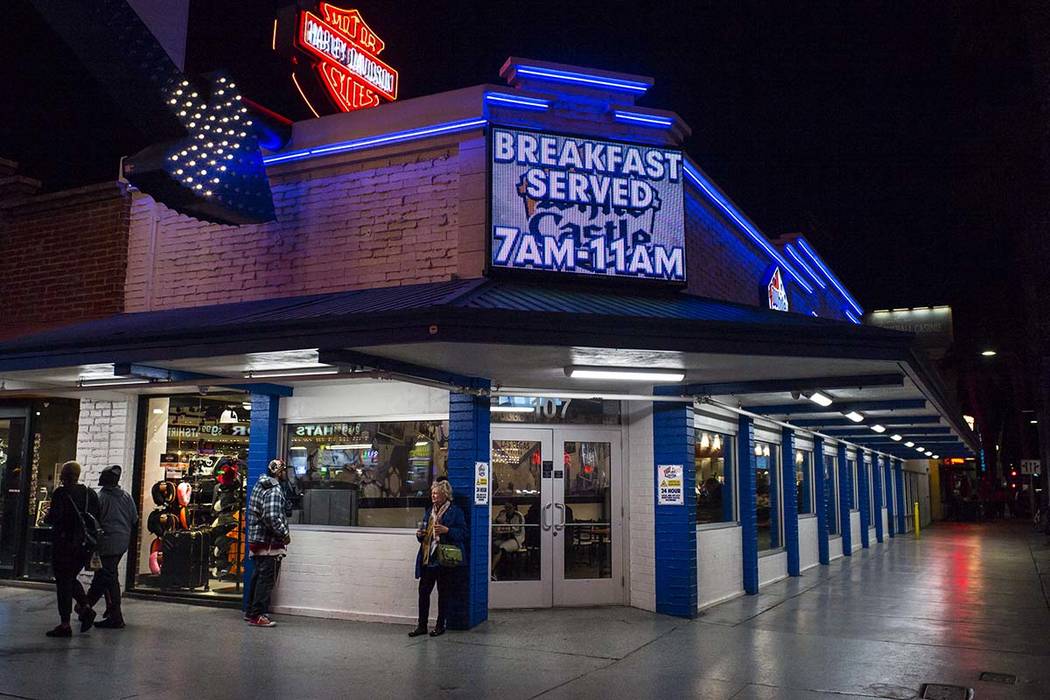 White Castle at the Fremont Street Experience in downtown Las Vegas on Tuesday, March 12, 2019. ...