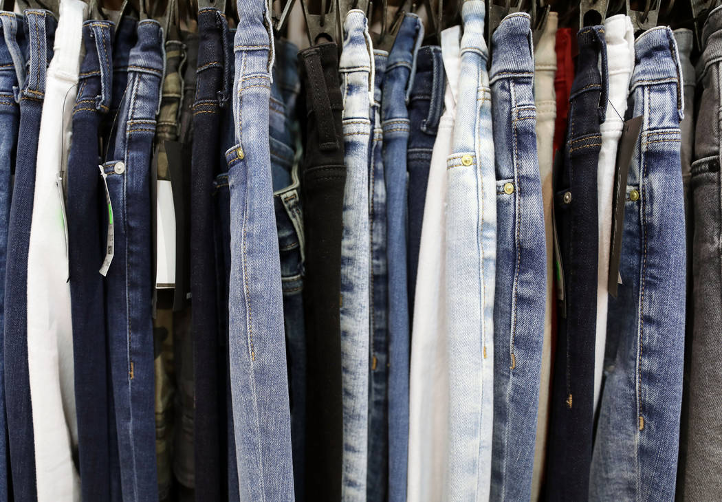 Mavi Jeans Inc. denim is displayed at the Mavi Jeans exhibit