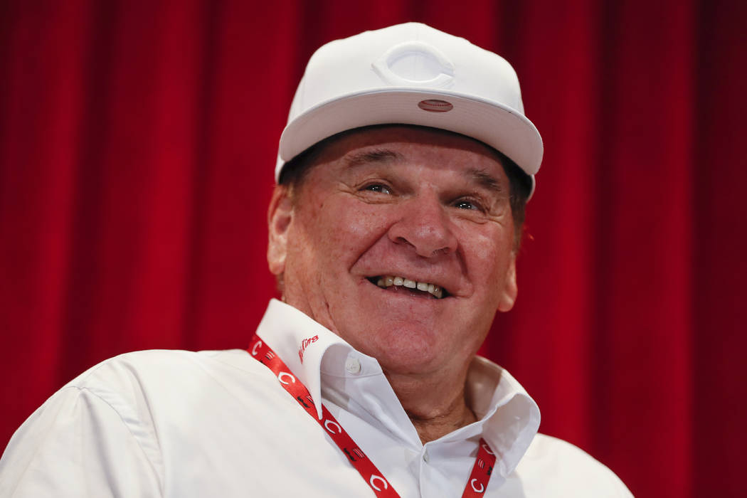 FILE - In this June 17, 2017, file photo, former Cincinnati Reds player Pete Rose attends a new ...