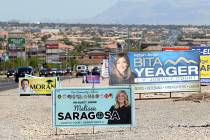 lection campaign signs along Fort Apache Road south of Sunset Road in 2016. (Las Vegas Review-J ...