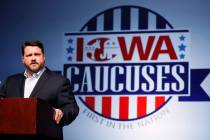 Iowa Democratic Party chairman Troy Price speaks about the delay in Iowa caucus results Tuesday ...