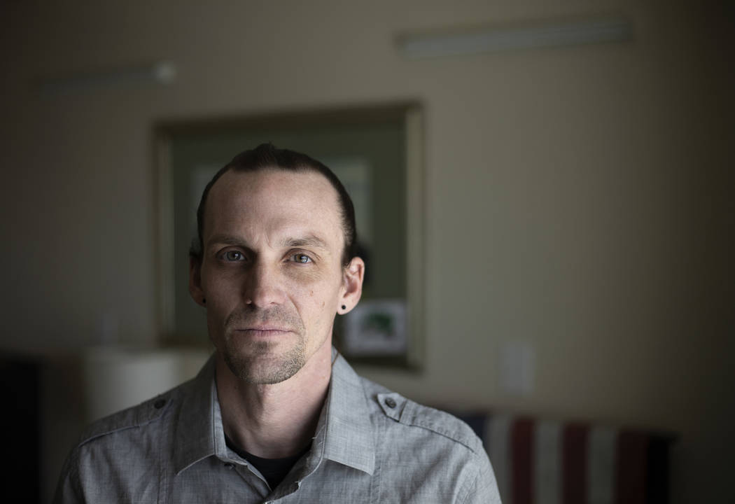 Joseph Riley poses for a portrait in his room at one of Well Care Foundation's facilities on Fr ...