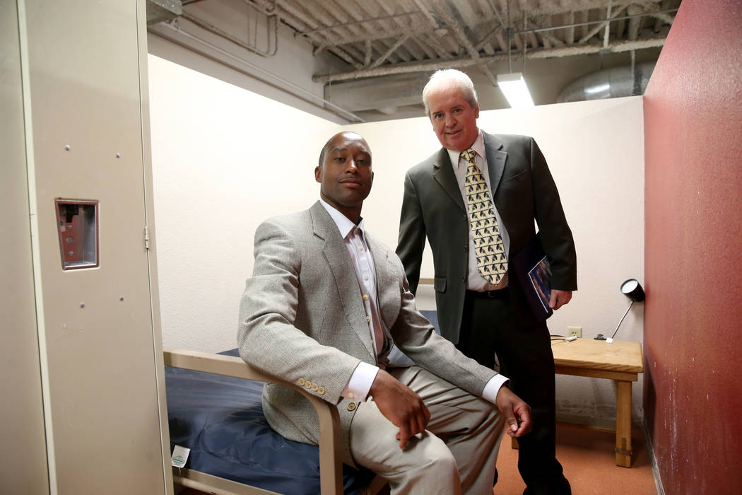 Michael Moore, left, and Randall Walers in their dorm after their Renewing Hope program graduat ...