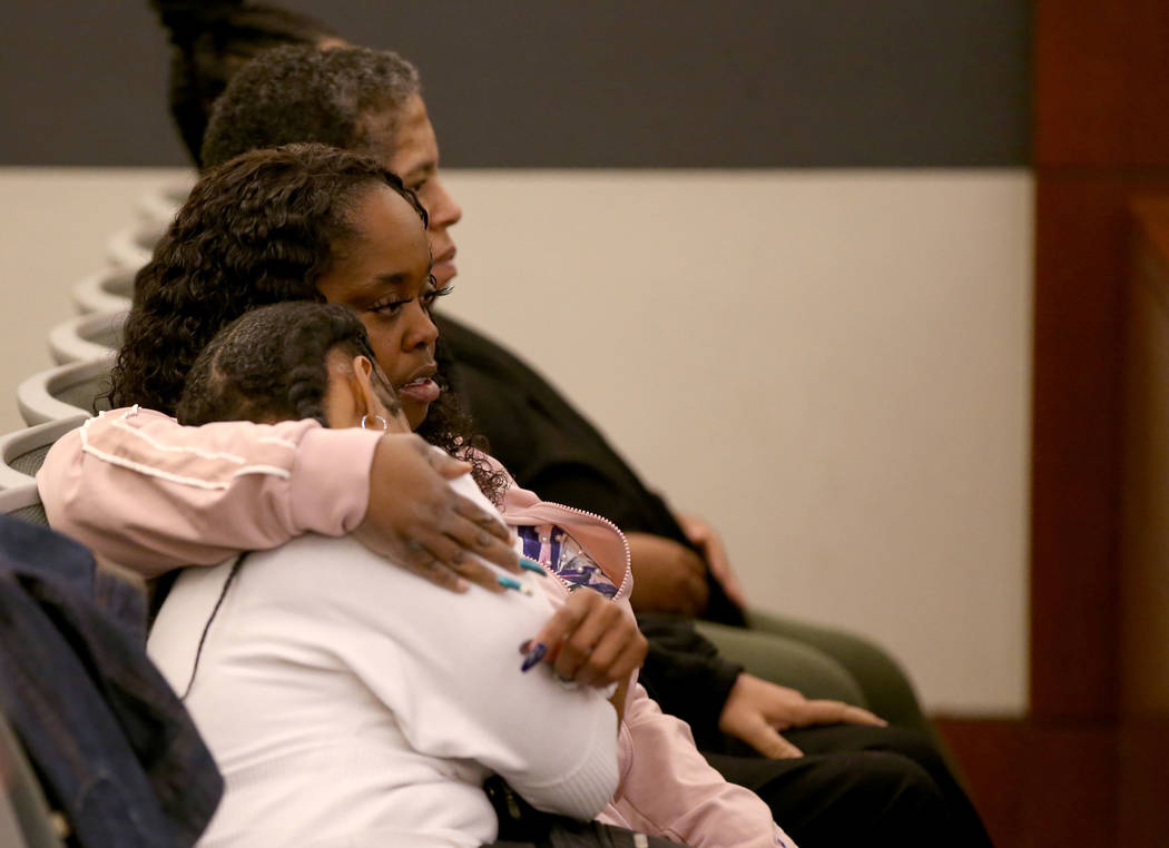 Loved ones of Ray Charles Brown listen to testimony during the penalty phase of his capital tri ...