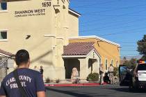 Las Vegas police investigate a reported stabbing at a homeless youth center on Friday morning. ...