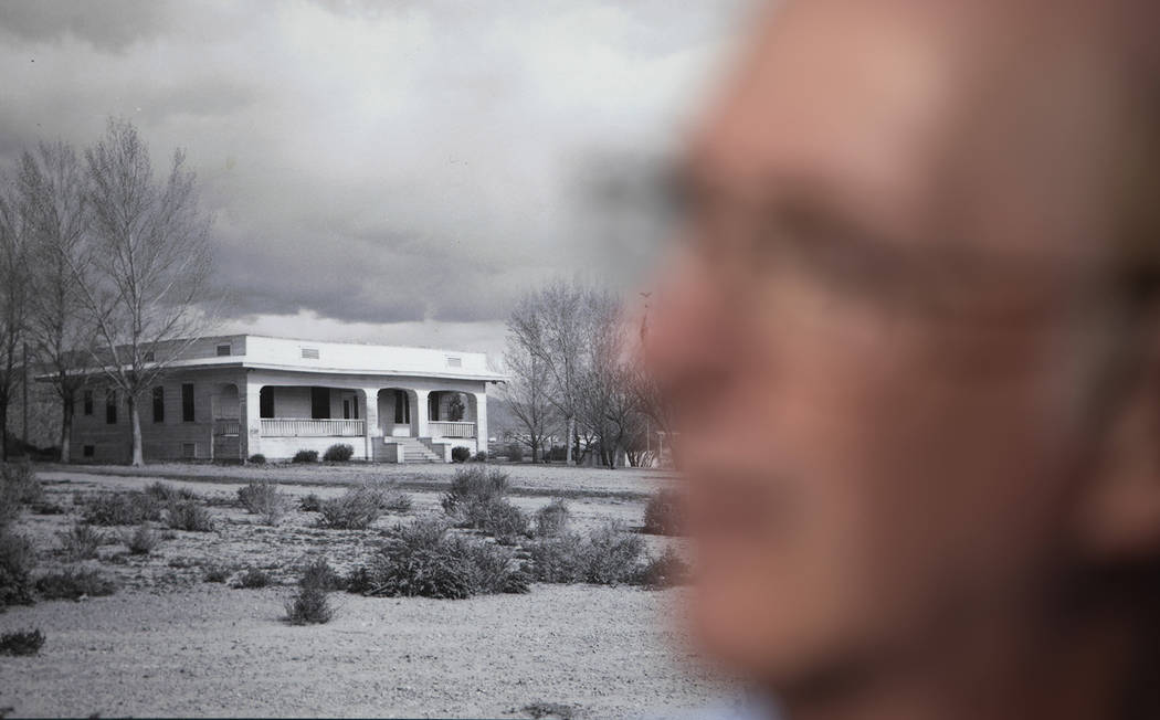 Jeff Alpert sits in front of the photo that inspired him to write a book about Kiel Ranch on Th ...