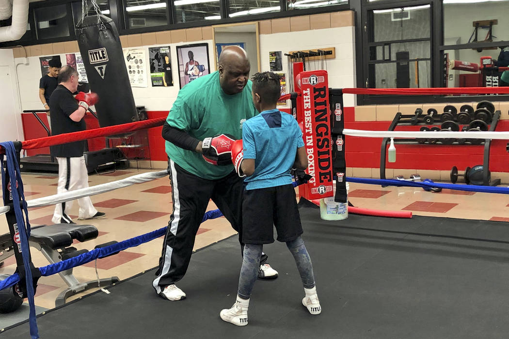 In this Tuesday, Feb. 4, 2020 photo, James "Buster" Douglas, the former world heavywe ...