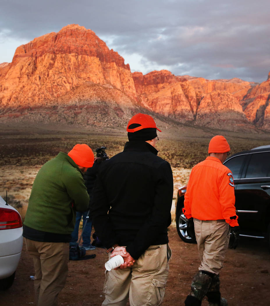 Search and rescue teams are looking for missing hiker at Red Rock Canyon National Conservation ...