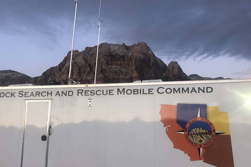 Red Rock Search & Rescue is involved in the search for a missing hiker at Red Rock Canyon N ...