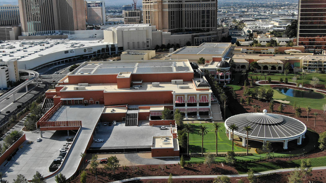 Aerial view of the Wynn Las Vegas Convention Center expansion on Wednesday, February 5, 2020. ( ...