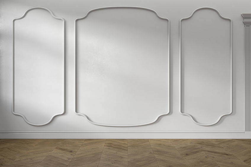Wall panels add visual interests to an open wall. (GMJ Interiors)