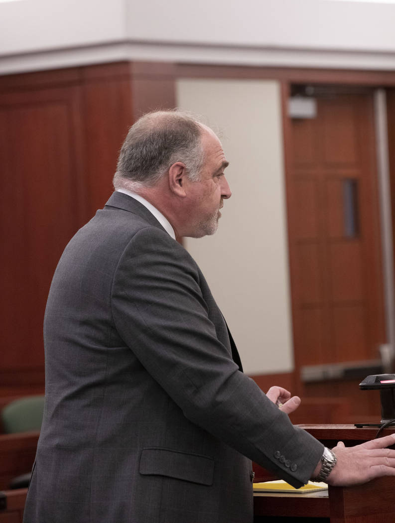 Steven Jaffe, civil attorney for Las Vegas Dragon Hotel LLC, speaks during a hearing regarding ...