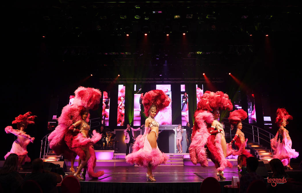 A showgirl scene from "Legends In Concert," which has re-launched at Tropicana Theater. (Denise ...